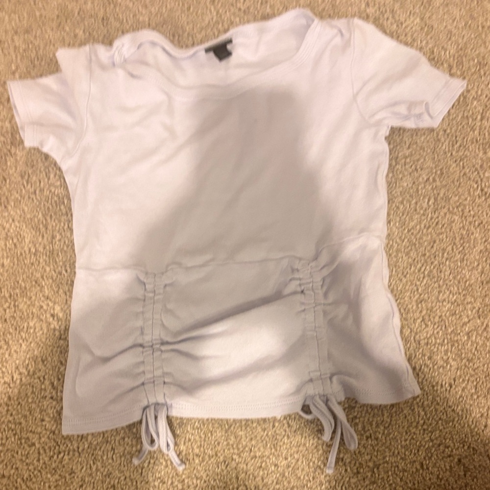 Art Class White Ruched Kids Tee